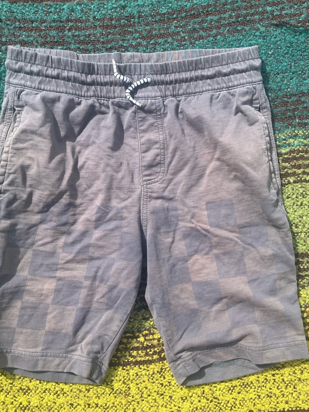 Tea Collection Gray Checkered Kids Shorts